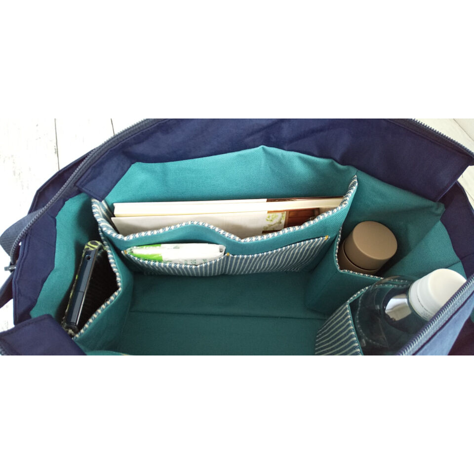 ナイロントートバッグ【ネイビー】 | shiba_como STORE