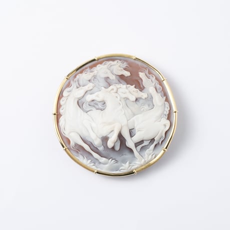 カメオ　ブローチ　K18 750 馬車 カメオ ブローチ K18 750 馬車 CATEGORY カメオ | アートジュエリー