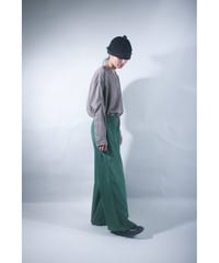 3.Lumo-pants/Organic cotton satin/Turquoise green