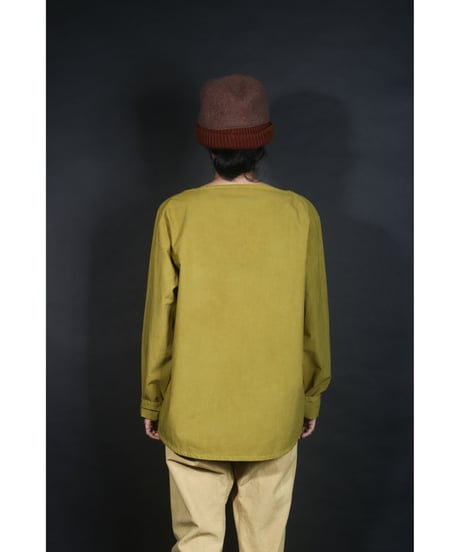 5.Boat /Pullover/Organic cotton/Size-Free(unisex)/Greenish  mustard yellow
