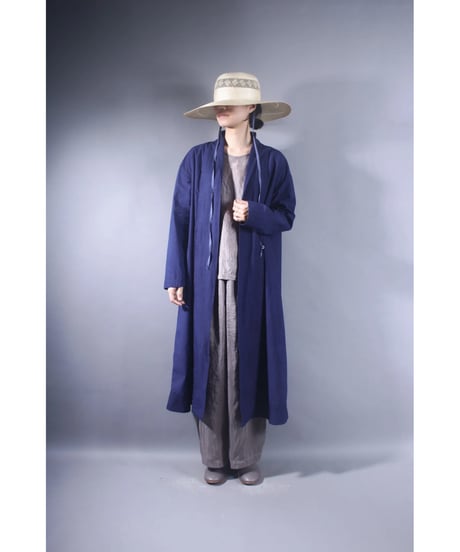 3.Robe coat/Organic cotton Typewriter/Size-1/Twilight purple