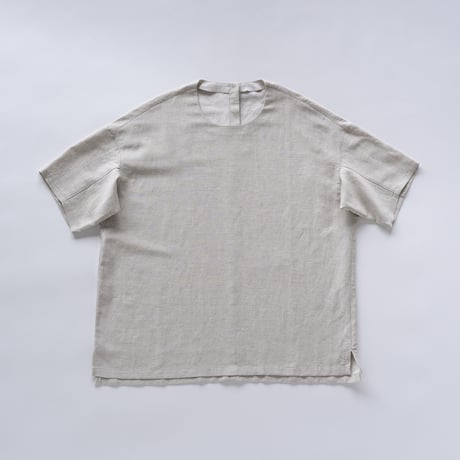 シルッキショートスリーブトップス -SILKKI LINEN- Silver beige