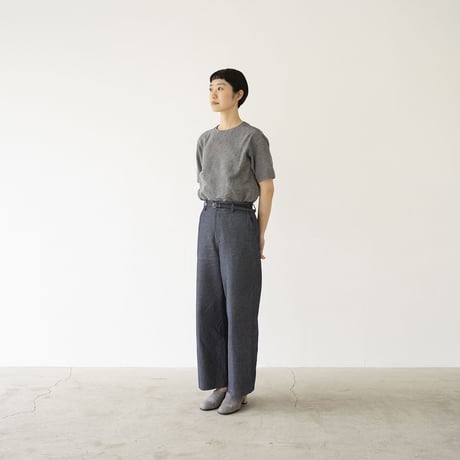 ストレートシルッキパンツ -Silkki denim- Navy