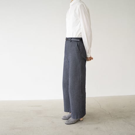 ストレートシルッキパンツ -Silkki denim- Navy
