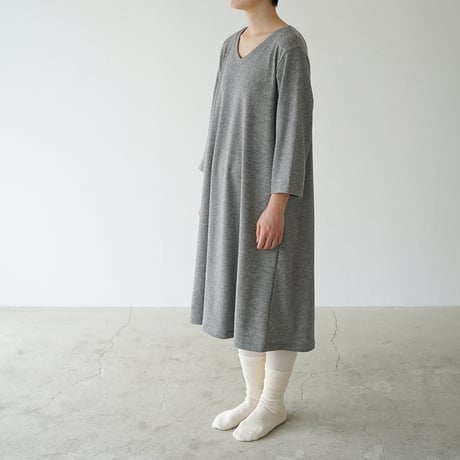 ［シルクパジャマ］シルッキエアドレス -Gray-