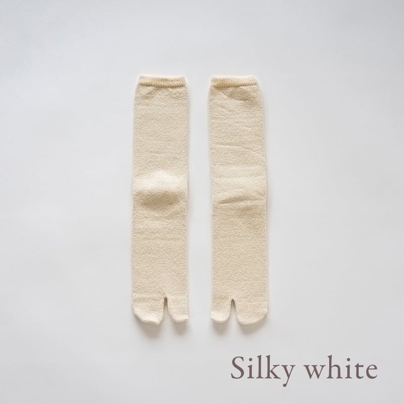 5色展開］シルッキタビソックス -リサイクルシルクコットン-23-25cm