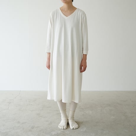 ［シルクパジャマ］シルッキエアドレス -White-