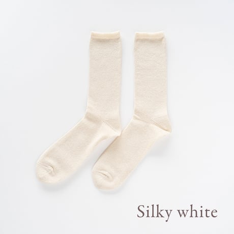 ［6色展開］シルッキソックス -リサイクルシルクコットン- 26-28cm