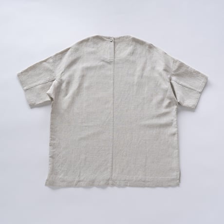 シルッキショートスリーブトップス -SILKKI LINEN- Silver beige