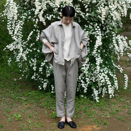 シルッキコクーンシャツ -SILKKI LINEN- Charcoal brown