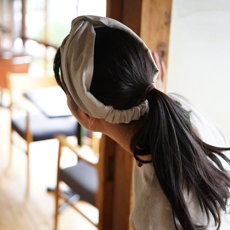 シルッキヘアバンド -SILKKI LINEN- Silver beige