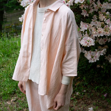 シルッキコクーンシャツ -SILKKI LINEN- Soft pink