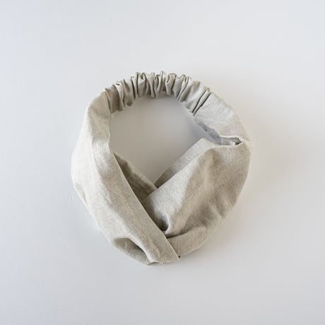 シルッキヘアバンド -SILKKI LINEN- Silver beige