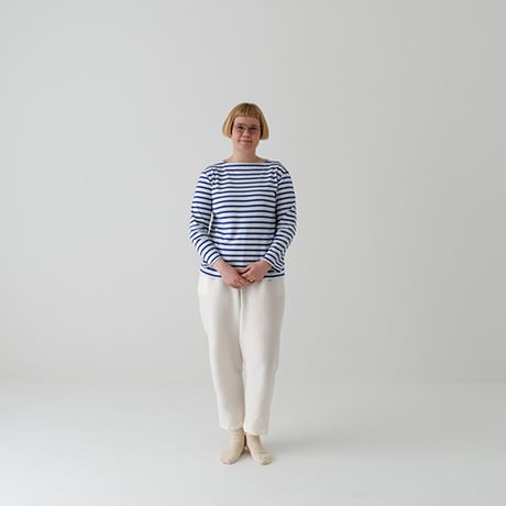 シルッキボーダーカットソー -White and Blue-