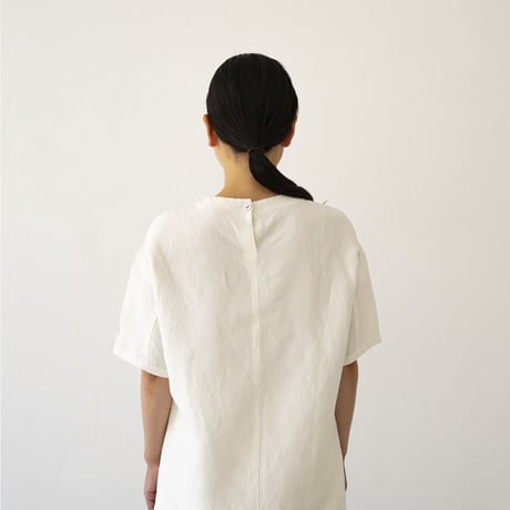 シルッキショートスリーブトップス -SILKKI LINEN- White