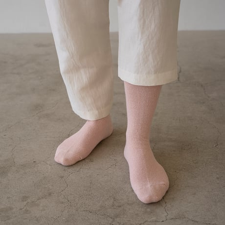 ［9色展開］シルッキソックス -リサイクルシルクコットン- 23-25cm