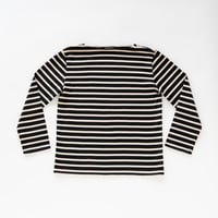 シルッキボーダーカットソー -Black and Light beige-