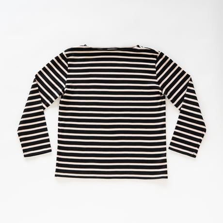 シルッキボーダーカットソー -Black and Light beige-
