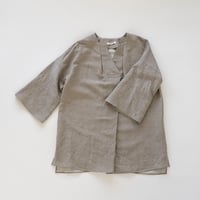 シルッキフレアスリーブチュニック -SILKKI LINEN- Charcoal brown
