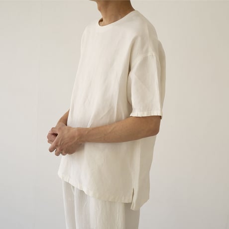 シルッキショートスリーブトップス -SILKKI LINEN- White