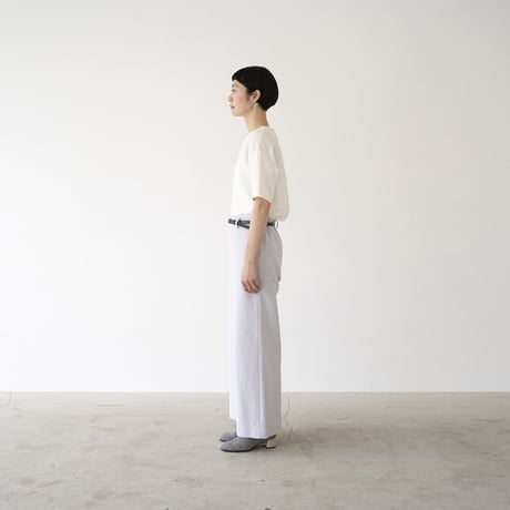 ストレートシルッキパンツ -Silkki denim- Pale gray