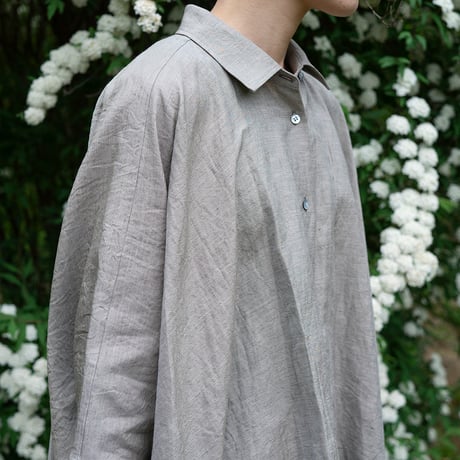 シルッキコクーンシャツ -SILKKI LINEN- Charcoal brown