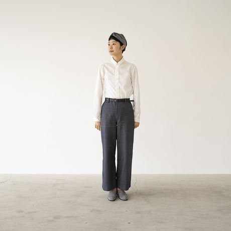 ストレートシルッキパンツ -Silkki denim- Navy