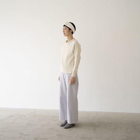 ストレートシルッキパンツ -Silkki denim- Pale gray