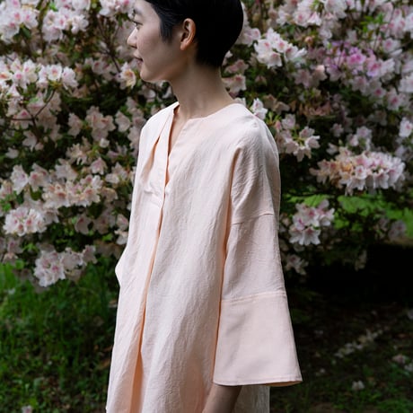 シルッキフレアスリーブチュニック -SILKKI LINEN- Soft pink