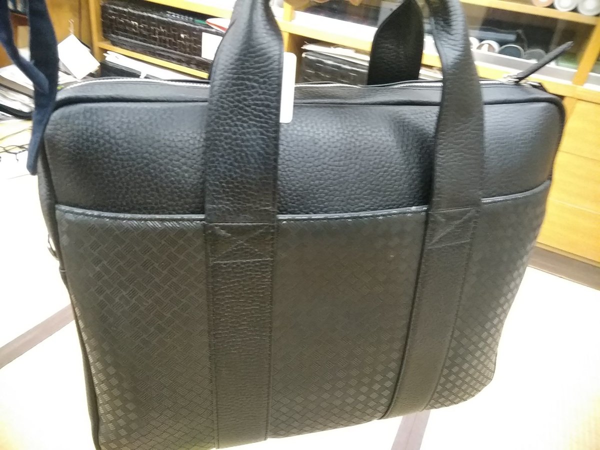 【新品】印傳屋 上原勇七商店製 ME-9手提げ・ショルダー ビジネスバッグ 印傳屋 手提げ（黒×黒、網代） ビジネスバッグ 上原勇七商店製（ME-9