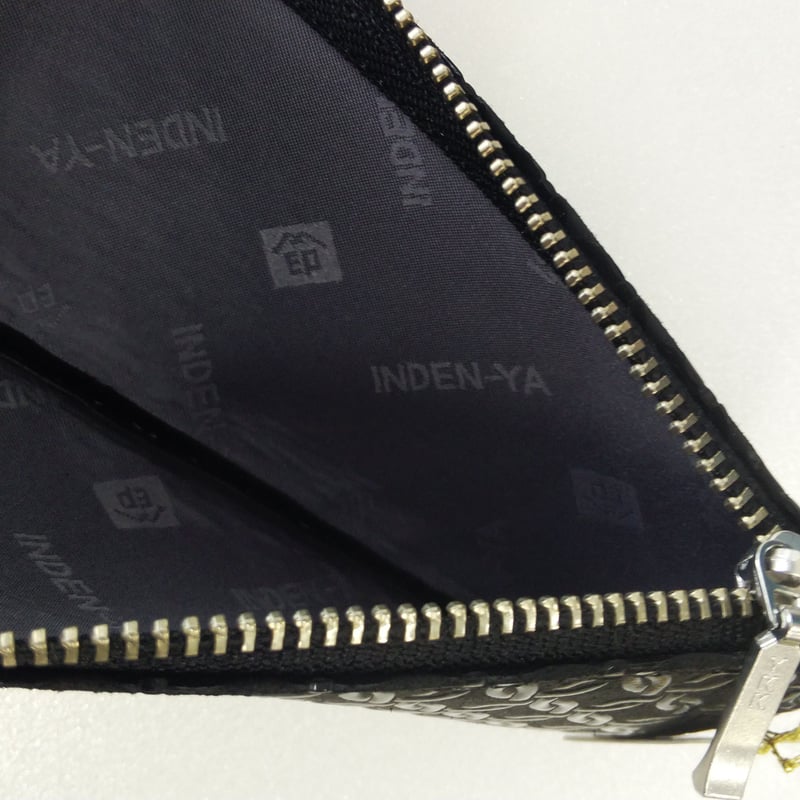 印傳屋 ペンケース 輪つなぎ 黒×黒 上原勇七商店製 | おおがや Kimono