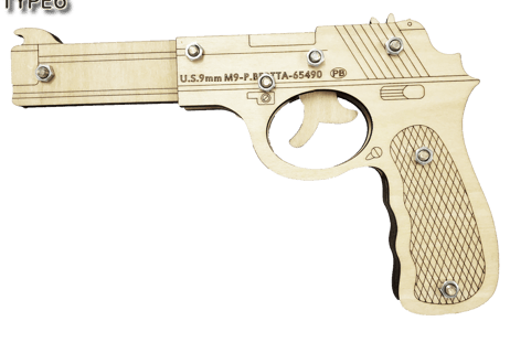 回転式輪ゴムピストル　TYPE6、TYPE7