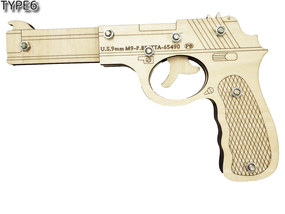 回転式輪ゴムピストル TYPE6、TYPE7 | ZAT ONLINE STORE