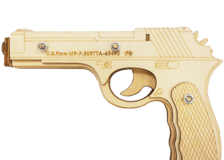 輪ゴムピストル 連射式　9連射タイプTYPE1　6連射タイプTYPE2