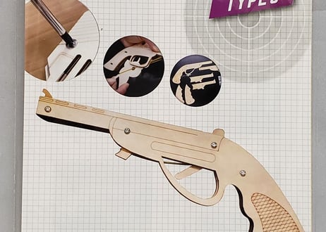 小型単発式輪ゴムピストル　TYPE3、TYPE4、TYPE5