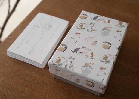 貼り箱名刺/カードサイズ『猫倶楽部』