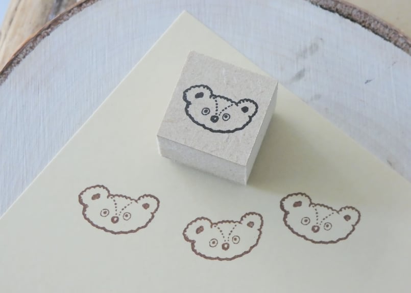 ラバースタンプ20mm『ワンポイントクマ』 | トビマツショウイチロウ