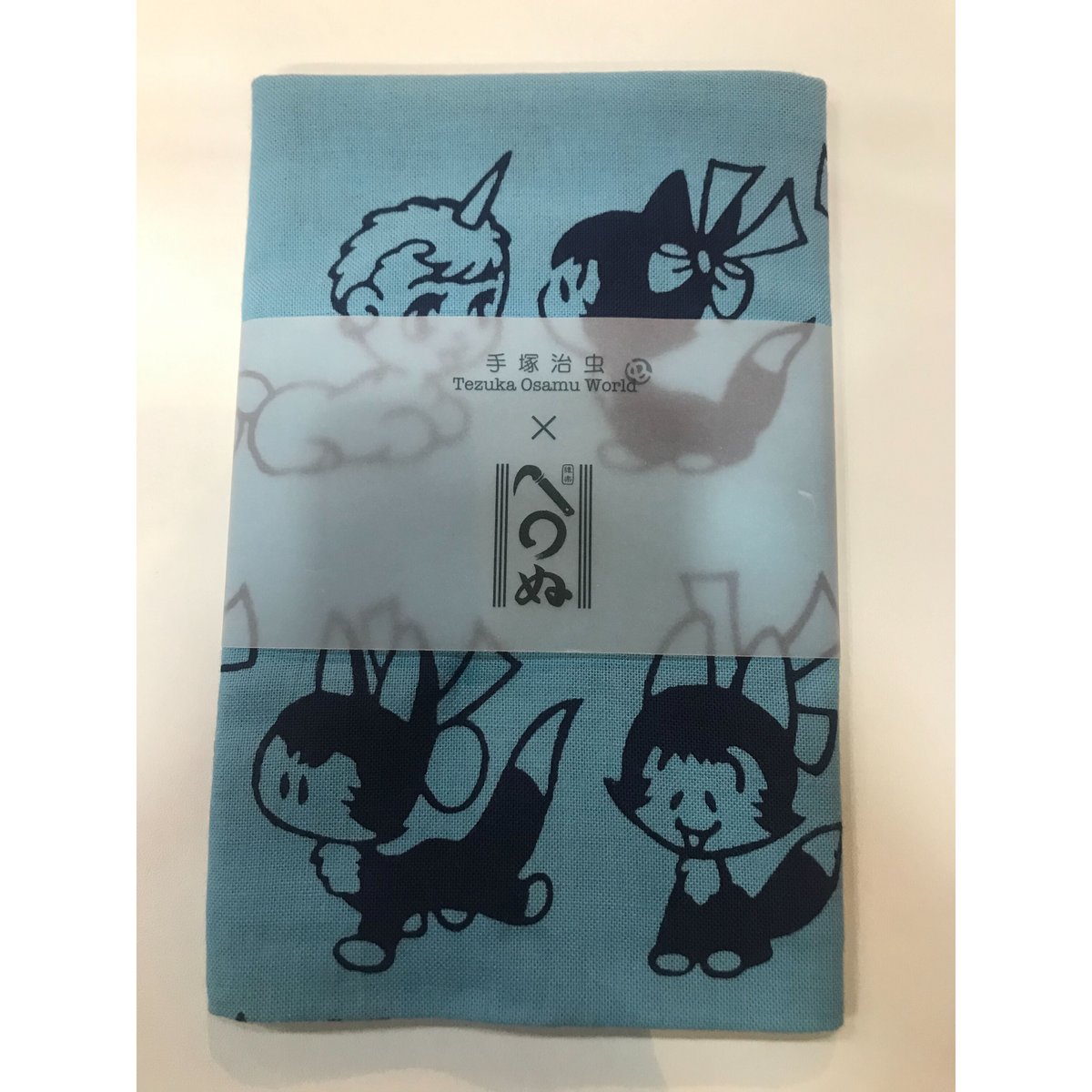 手染めてぬぐい/ユニコといっぱいチャオ(青色) | TOKYO ATOM ONLINE STORE