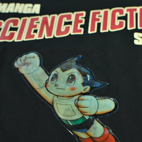 【ジュニアサイズ】鉄腕アトム　Tシャツ　フライングメカ３D【黒・白・緑・ピンク・ターコイズ】