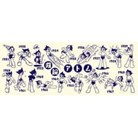 手染めてぬぐい/アトムの歴史 紺