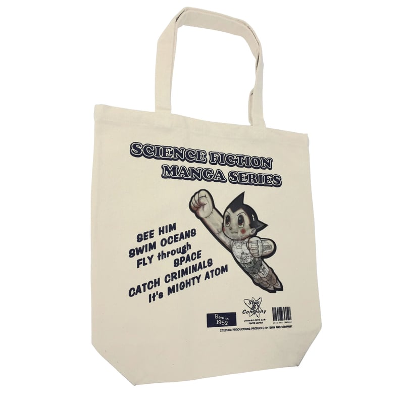 鉄腕アトム ナチュラルトートバッグ(ロゴマーク飛びメカ)帆布トート