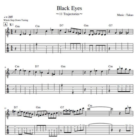 Black Eyes Gt TAB譜