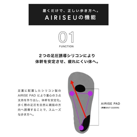 【送料無料】 AIRISE U  エアライズ　ユー（ FREEサイズ：24cm～28cm ）