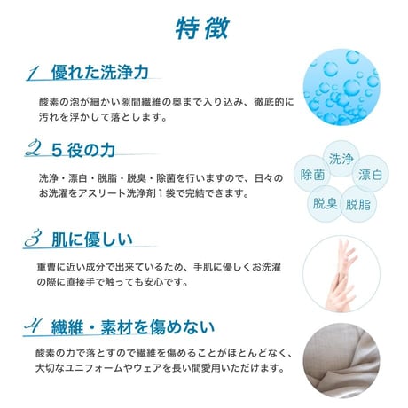 【5点セット】アスリート洗浄剤