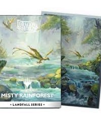 (TDC)ドラゴンシールド：マットデュアルアート：ランドフォールシリーズ「Misty Rainforest」