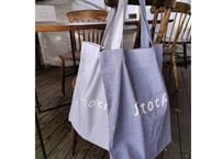 stockロゴ入りオリジナルトートバッグ(アイスブルー)
