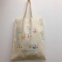 手描きエコバッグ（A3サイズ）チンアナゴ&ニシキアナゴ