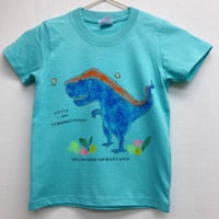 手描きTシャツ（KIDS)恐竜さんといっしょ(90/100/110/120/140/160)