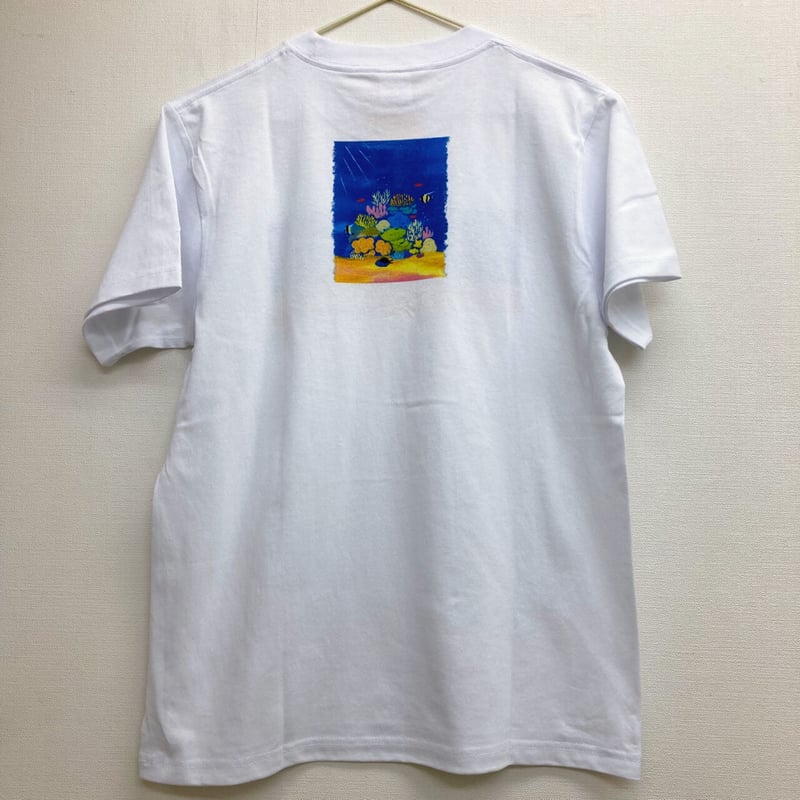プリントTシャツ(140cm/S/M/L )海の底 | きみどりのとりスタジオ