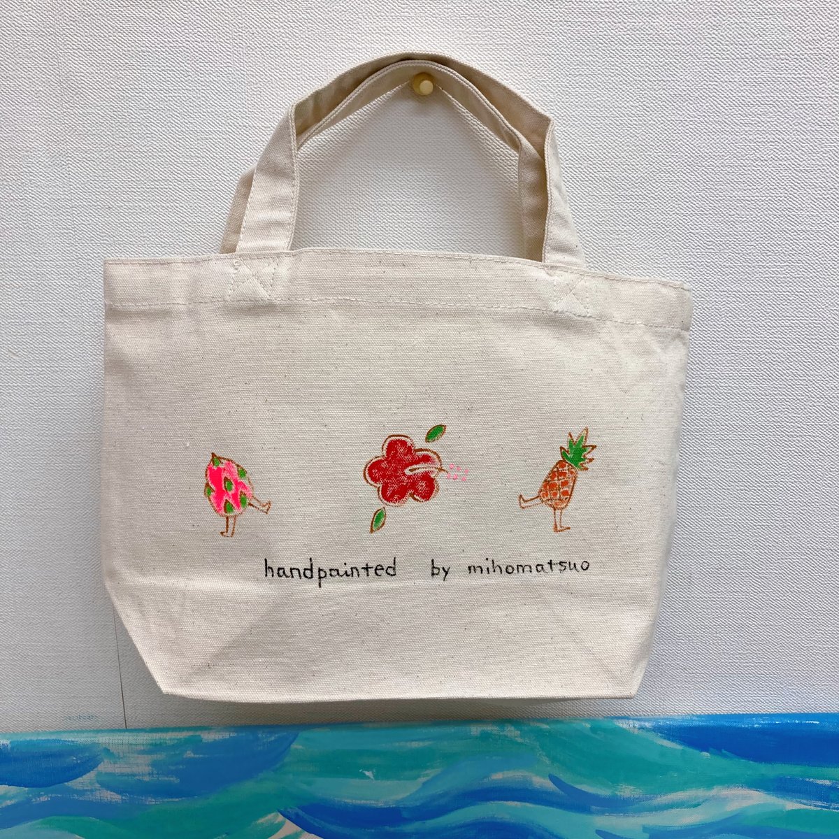 トートバック　おにぎりケース　しゃもじ　ピューラー　しゃもじケース　薔薇　手描き トートバック おにぎりケース しゃもじ ピューラー しゃもじ